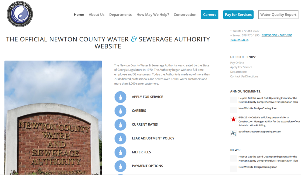 Old website homepage January 2026